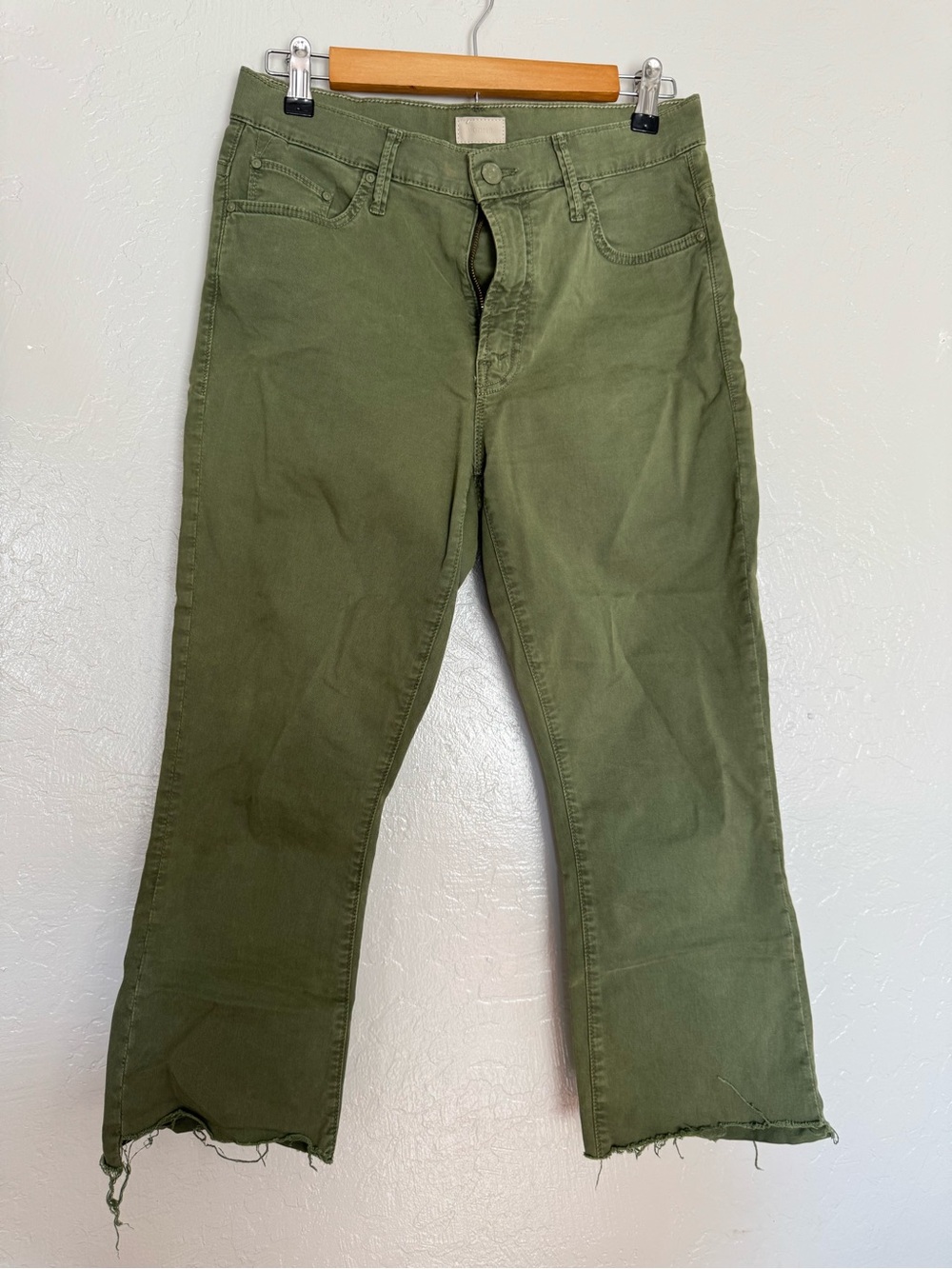 Women's Olive Green Jeans - Classic Straight Fit
